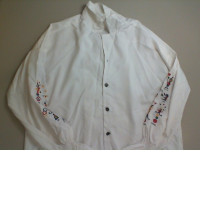 White shirt with embroidered sleeves