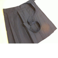 Blue tie-up skirt