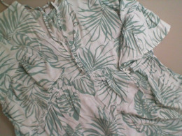 Summer light white dress with a pattern