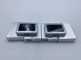 Set of 4 Empty stainless steel earring box, silver color