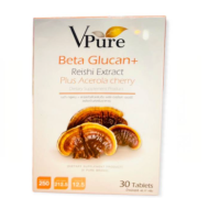 Vpure Beta Glucan Reishi Extract Plus Acerola Cherry 30 tablets