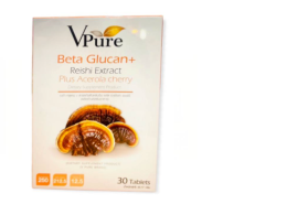 Vpure Beta Glucan Reishi Extract Plus Acerola Cherry 30 tablets