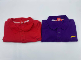 Set of 2 Red and blue polo shirt with collar Set of 2 Red and blue polo shirt with collar