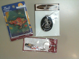 Set of 3 Bali souvenir keychains