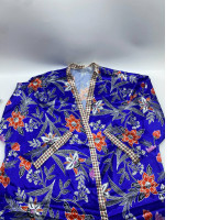 Blue long-sleeved coat