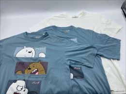 Set of 3 Men's oversized short-sleeved round neck T-shirt 