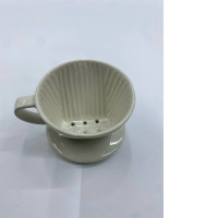 Glass coffee filter cup with 3 holes