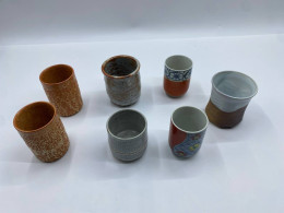 Set of 7 Glass, tall Japanese tea glass