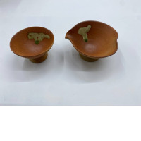 Set of 2 Vintage Royal Tudor Ware Barker Bros cups & oval plate Cherry Grape Set of 2 Vintage Royal Tudor Ware Barker Bros cups & oval plate Cherry Grape