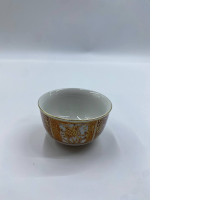 Japanese vintage tea glass, golden brown