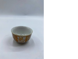 Japanese vintage tea glass, golden brown