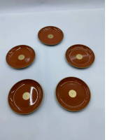 Set of 5 Red Japanese vintage coaster