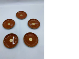 Set of 5 Red Japanese vintage coaster