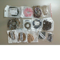 Set of 12 bags of beads for handicrafts