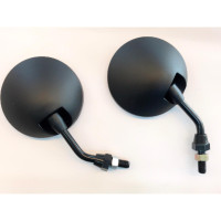 St of 2 Rearview mirror (short) round black Mio.Fino.N-Max.Spark,Fresh,RXS 1030-909-12ZBL