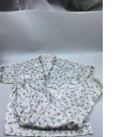 Women's pajamas, white shirt and long pants 