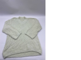 Women's cream-colored long-sleeved sweater