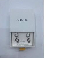 Women's silver earrings in a white box Women's silver earrings in a white box