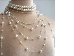 1pcs set of beaded pendant necklace pearl elegant style made of resin and metal suitable for party wear and regular use