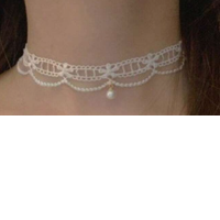 1pcs lace and Pearl shocker necklace elegant smooth necklace suitable for daily wear holiday wedding