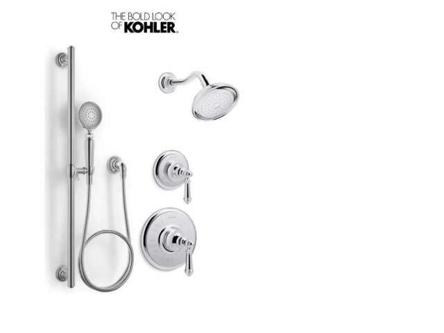 Kohler Artifacts Pressure-Balanced Shower System with Shower Head, Hand Shower, and Valve Kohler Artifacts Pressure-Balanced Shower System with Shower Head, Hand Shower, and Valve