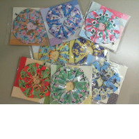 Set of 8 hair ties, multicolored