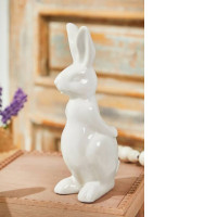 White ceramic rabbit 11 inches