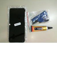 A set of screen for a Redmi phone + a set of screwdrivers for the case + special glue for fixing the screen