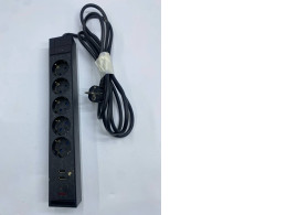 Long black power plug