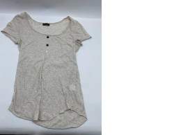 Women's wide round neck t-shirt in grey