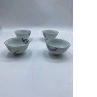 Set of 4 Glass Japanese glass cups and bowls Set of 4 Glass Japanese glass cups and bowls