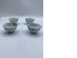 Set of 4 Glass Japanese glass cups and bowls Set of 4 Glass Japanese glass cups and bowls