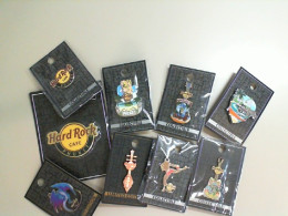 Set of 9 apparel pins, Hard Rock Cafe