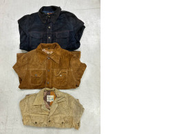 Set of 3 Simco Supreme Suede Leather Jacket Snaps Paisley