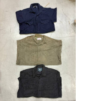 Set of 3 Men's long-sleeved shirt with vintage buttons
