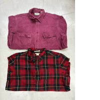 Set of 2 Men's long-sleeved shirt with buttons