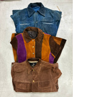 Set of 3 ROBERT LEWIS Vintage Buttoned Suede Jacket
