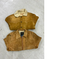 Set of 2 Vintage Vintage 80's Suede Leather Jacket Riri Zip Set of 2 Vintage Vintage 80's Suede Leather Jacket Riri Zip