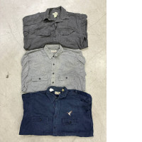 Set of 3 Chamois Flannel Shirt Thick Mens Large Cotton Shacket