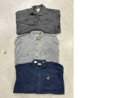 Set of 3 Chamois Flannel Shirt Thick Mens Large Cotton Shacket Set of 3 Chamois Flannel Shirt Thick Mens Large Cotton Shacket