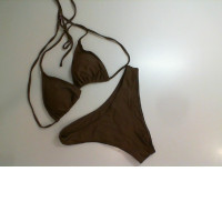 Brown swimsuit with ties