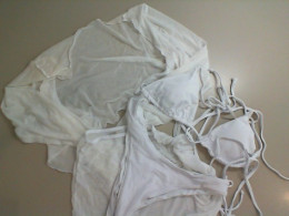 Women's beach set, separate swimsuit + mesh blouse, skirt Women's beach set, separate swimsuit + mesh blouse, skirt