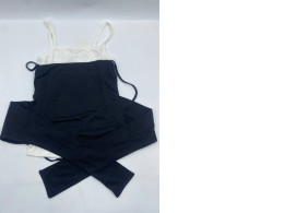 Set of 2 Women's white and black tank tops 