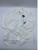 Women's white long-sleeved shirt 