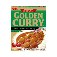 S&B  Golden Curry Sauce with Vegetables Medium Hot 230g