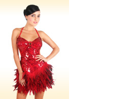 Concert dress for dancing, red