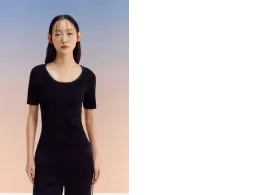 Rhinestone Neckline Knit Top