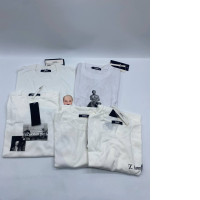 Set of 5 ZAHAVEC Men's white round neck t-shirt	