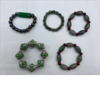 Set of 5 Big beaded bracelet for men