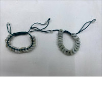 Set of 2 Emerald green beaded rope bracelet Set of 2 Emerald green beaded rope bracelet